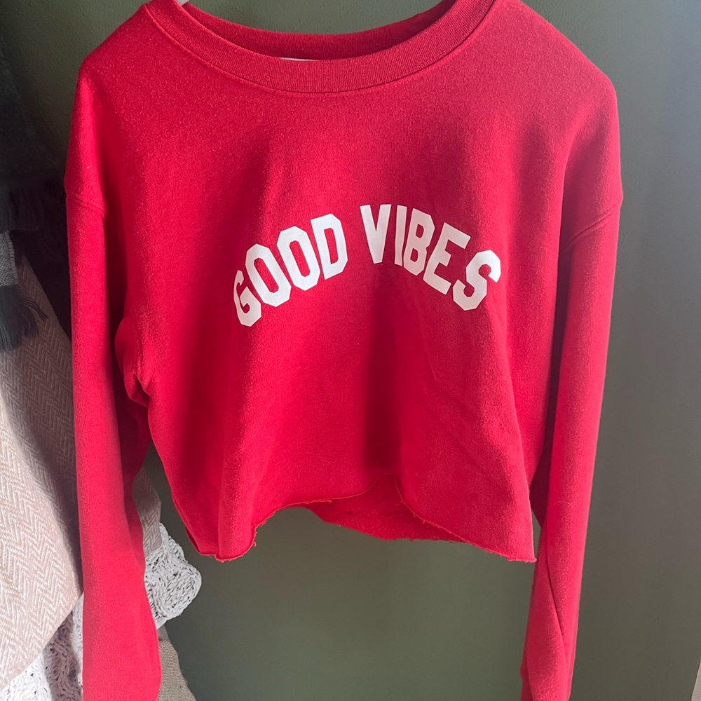 sub_urban riot “good vibes” cropped sweatshirt